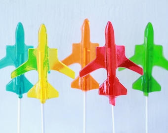 Large Airplane Lollipops - Boys Party Favors - Aero Engineering Party - Boys Goody Bags - Travel Party Favors - Pilot Party Favors - 8 PCS