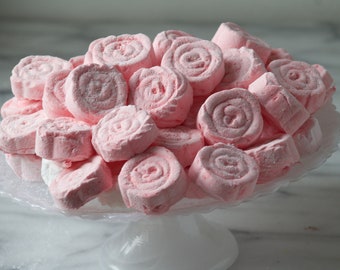 Rose Marshmallows  -  Gourmet Valentine Treat -  Gift for Girlfriend - Valentines Hostess Gift - Lovers Sweet Surprise Treat