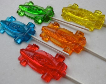 Racing Car Lollipops - Boys Party Favors - Car Lovers Gift - Motor Mechanic Gift - Boy Goody Bag Treats - Engineering Event - 8 PCS