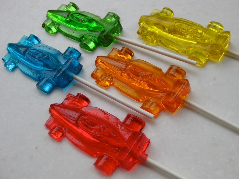Racing Car Lollipops Boys Party Favors Car Lovers Gift Motor Mechanic Gift Boy Goody Bag Treats Engineering Event 8 PCS image 1
