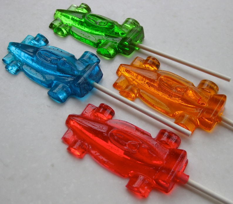 Racing Car Lollipops Boys Party Favors Car Lovers Gift Motor Mechanic Gift Boy Goody Bag Treats Engineering Event 8 PCS image 2