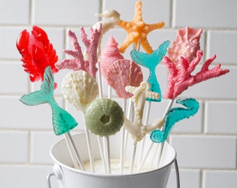 Nautical Lollipop Center Piece - Beach Wedding Party Favors - Sea Themed Event Ideas