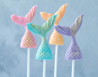 Mermaid Tail Lollipops - Fish Tails - Mermaid Lovers Gift - Sea Themed Party - Underwater Gift - Swim Event - Sea Godess Goody Bag