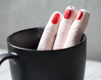 Severed Finger Halloween Marshmallows - Trick or Treat - Halloween Food Gift - Halloween Party Ideas -16 PCS