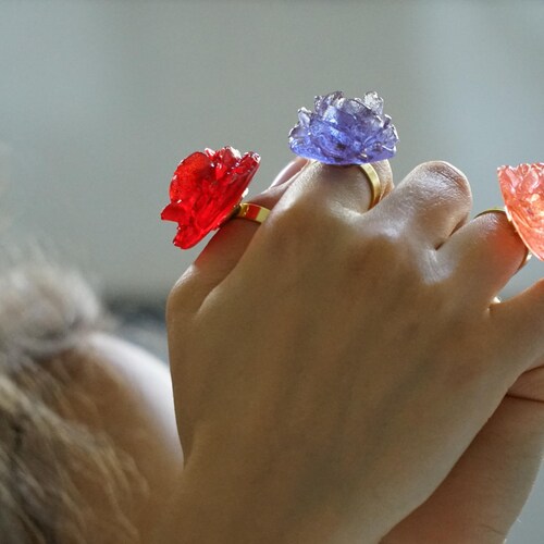 Printemps candy flower ring 9~10号 Candy Rose Ring: Flower Girl Proposal, Bridal Party Favor - Etsy
