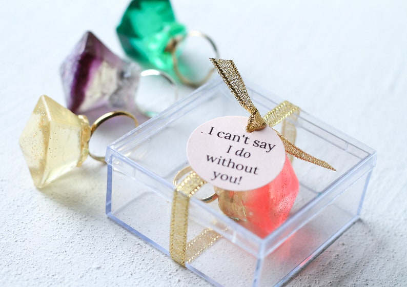 Ring Pop in a Box Bridesmaid Proposal Ring Bridal Proposal Etsy