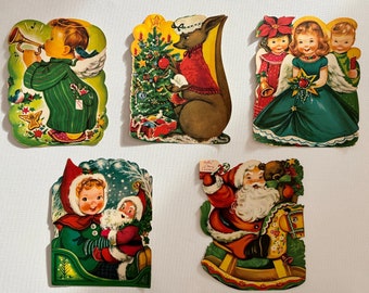 Vintage Jumbo Jubilee Christmas Cards, Decor, Ephemera