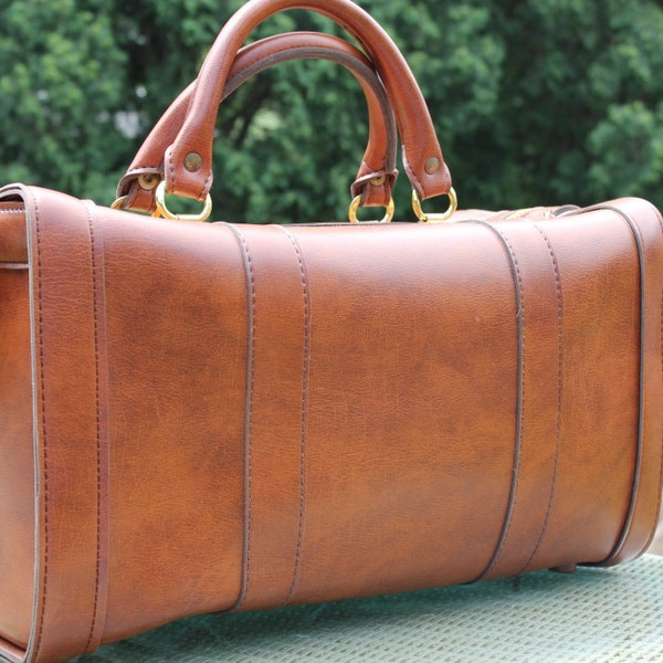 Carry On Duffel Faux Leather Bag