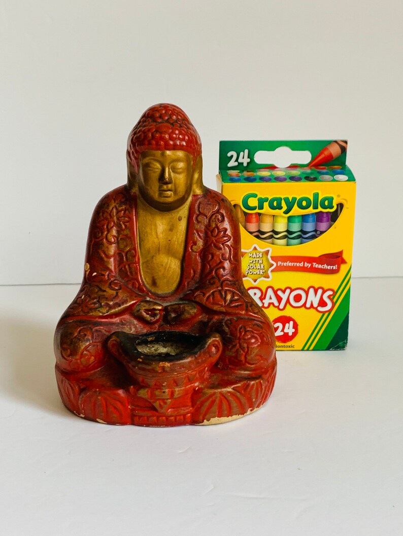 Isco Occupied Japan Buddha Statue Incense Burner Etsy