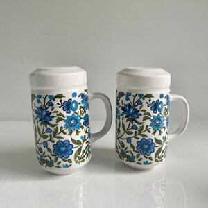 Retro Holt Howard Blue Flower Salt & Pepper Shakers