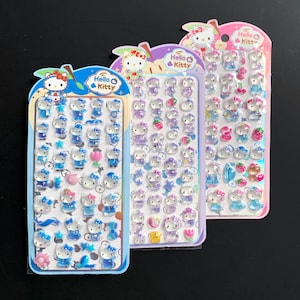 1 HELLO KITTY BONBON Sticker | 3D Sanrio | bubble | Charms | stationary journal planner | trinkets Crystal | acrylic | kawaii | food apple
