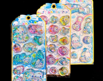 Vintage Puku Puku Awawa-chan 71-piece Sticker Flake Pack New
