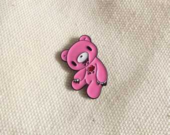 GLOOMY BEAR enamel PIN | pink bloody bear | teddy bear | horror goth gothic | Kawaii graffiti | Japanese Anime | collectible
