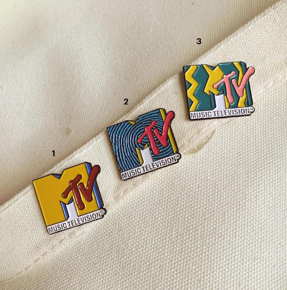 1 MTV Enamel PIN | MUSIC Television | retro | 80's | vintage style | entertainment | colorful