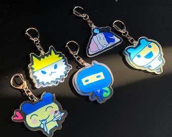 1 TAMAGOTCHI large KEYCHAIN character | acrylic | charm accessories | trinket | stationary | kawaii | carabiner | anime | cartoon