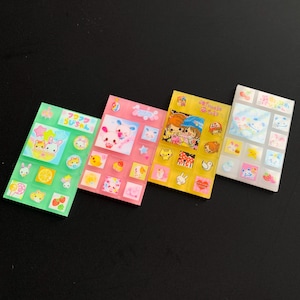 Happy Marche Candy Twins Miracle Girls BONBON tile STICKERS | Teeny Tiny Mini | 3D | Charms | stationary | trinkets | Kawaii | cute panda
