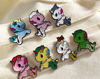 TOKIDOKI UNICORN MERMAID enamel Pin | sea creatures | pegasus | ocean | collectible | retro