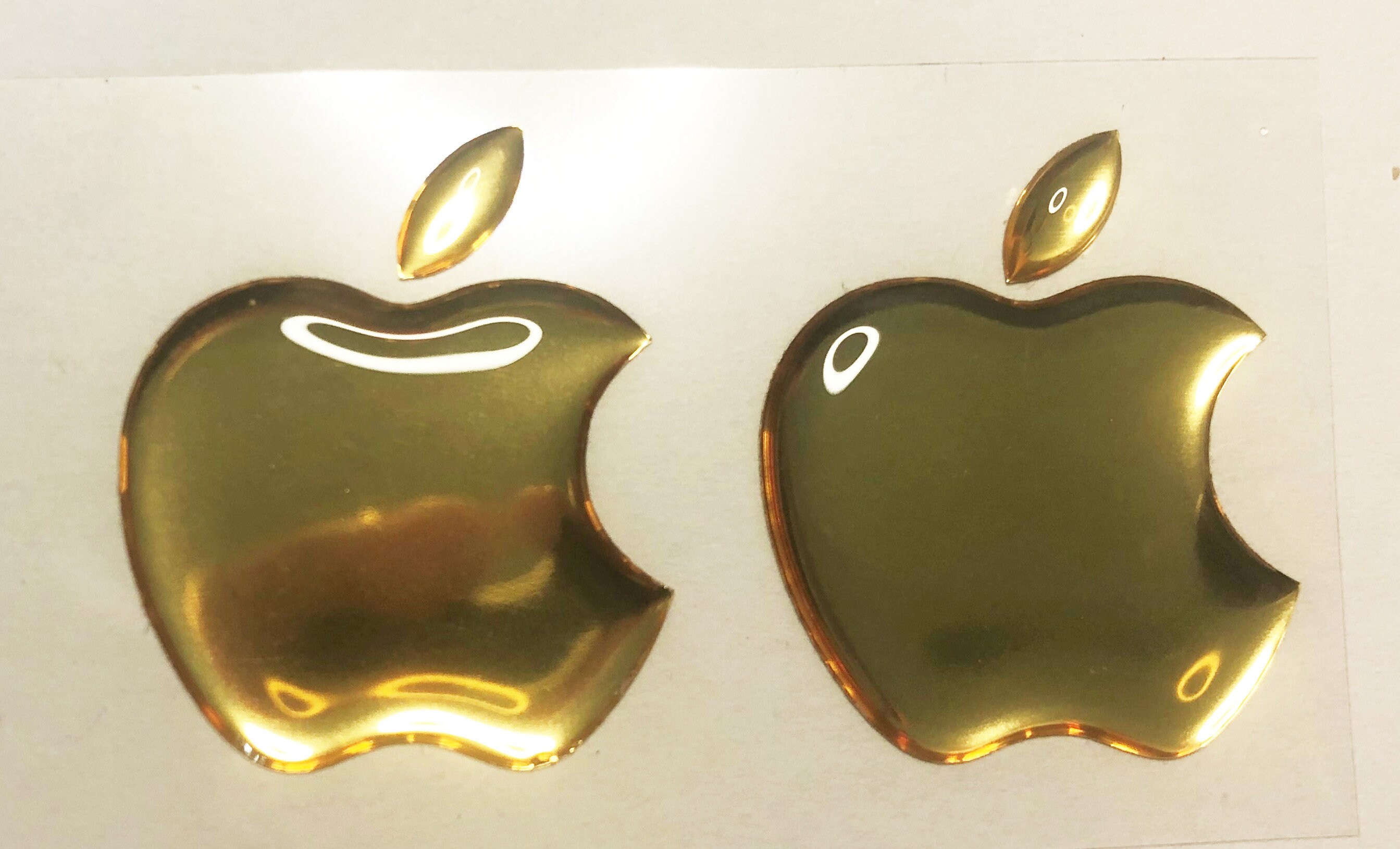 2 pcs x Apple sticker 36x31mm Apple Accessory Decal 3D Etsy