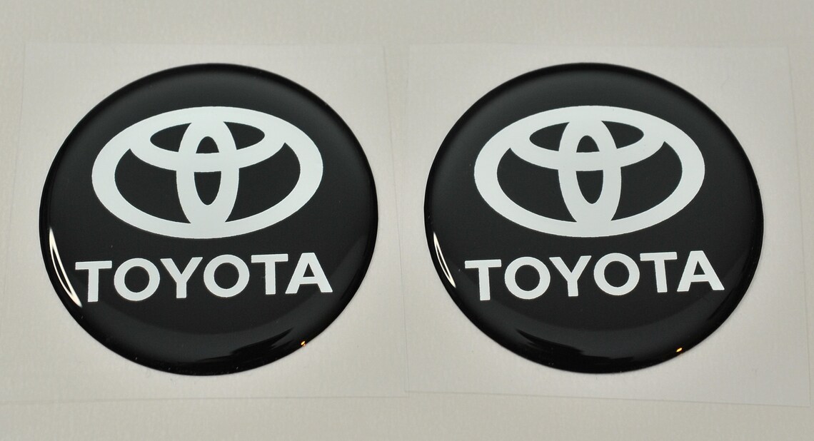 2pcs x Toyota sticker Ø 52 mm domed decal badge accessory Etsy