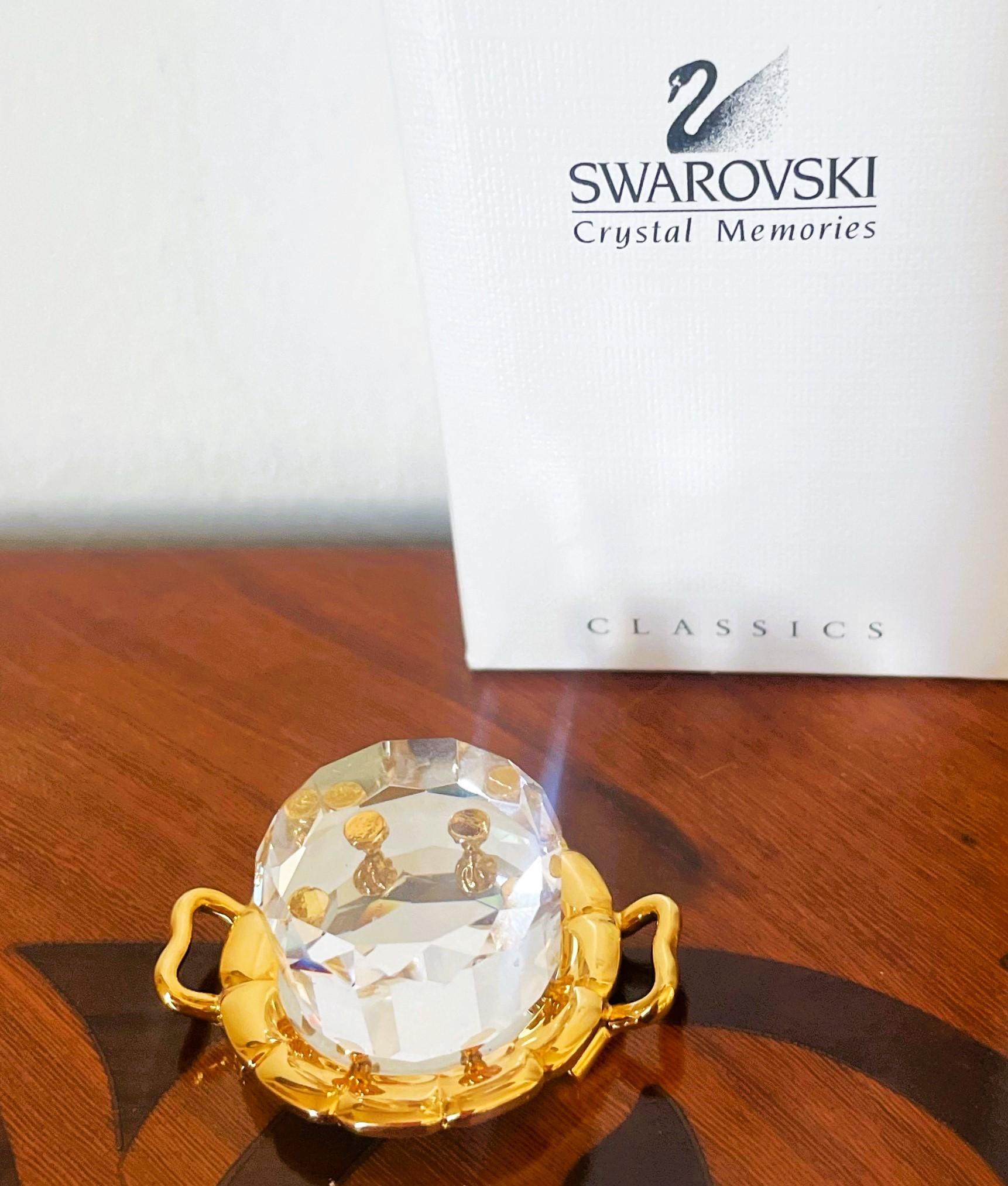 Swarovski Crystal Memories Cake Figurine Gold Plated Crystal