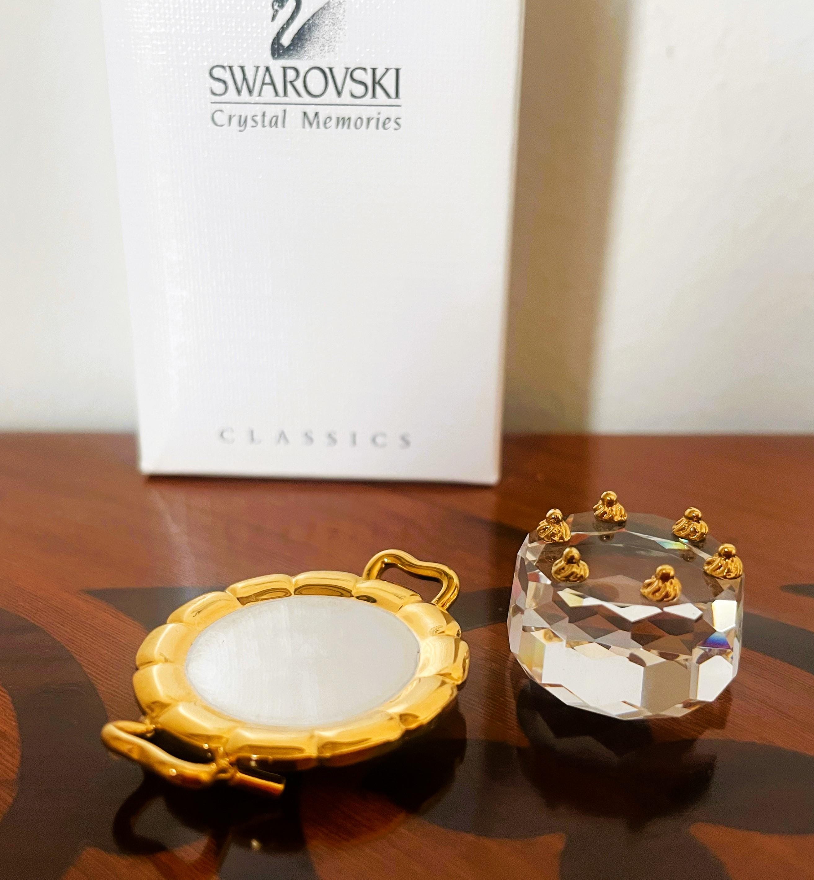 Swarovski Crystal Memories Cake Figurine Gold Plated Crystal