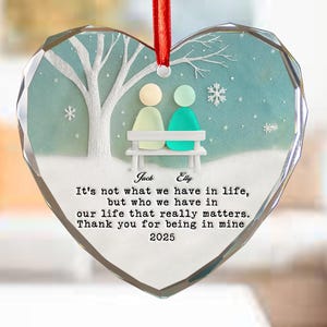 Personalisierte 2D Freundschaft Sea Glass Keramik Ornament: Bester Freund Weihnachtsgeschenk