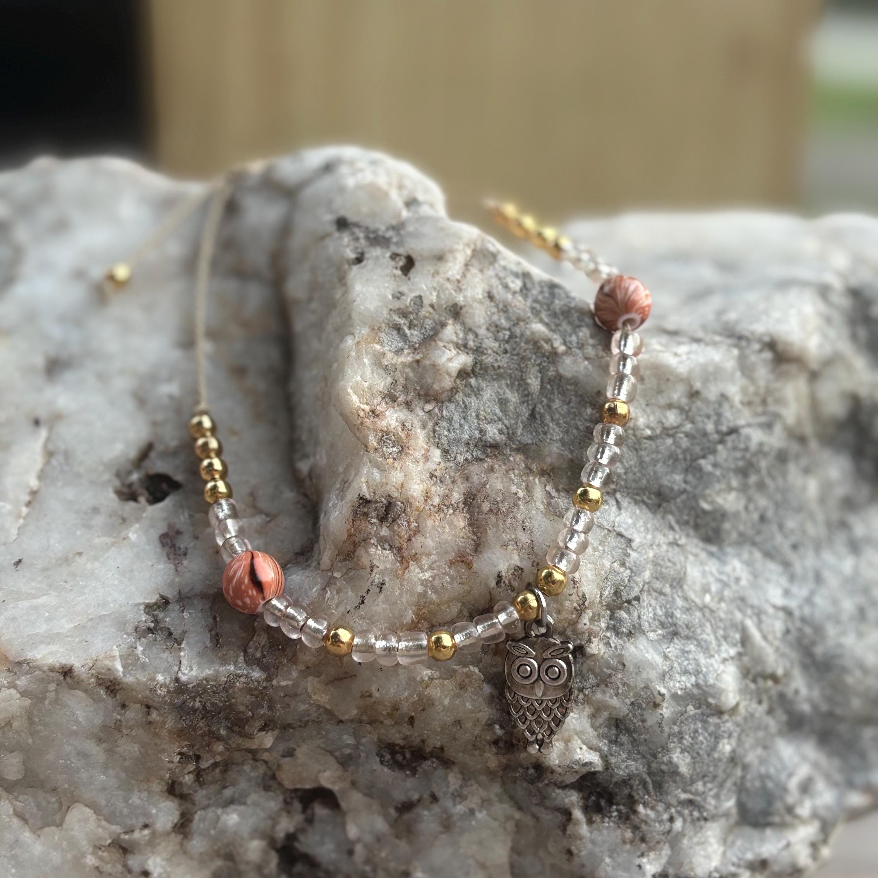 Beaded Owl Bracelet