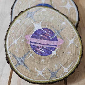 Unique Handpainted Galaxy Coaster