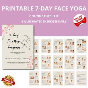 7-Day Face Yoga Guide: Anti-Aging Facial Exercises (Printable PDF)