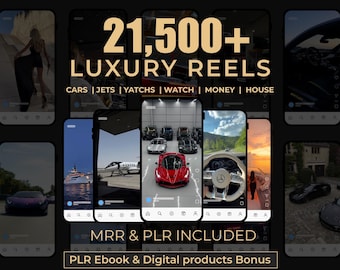 21,500+ Viral Luxury Rich Lifestyle Videos Reels, Cars, Yacht, Plane, Millionaire, TikTok, Instagram, YouTube, Digital Marketing, MRR, PLR
