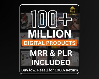 100 Million+ Ultimate PLR MRR Bundle Ideal for Passive Income, Plr Mrr Digital Products, Master Resell Rights, All our PLR Digital Products