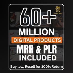 60 Million+ Ultimate PLR MRR Bundle Ideal for Passive Income, Plr Mrr Digital Products, Master Resell Rights, All our PLR Digital Products