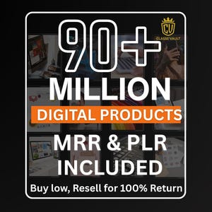 90 Millionen+ Ultimatives PLR MRR Bundle, ideal für passives Einkommen, Plr Mrr Digital Produkte, Master Resell Rechte, alle unsere PLR Digital Produkte