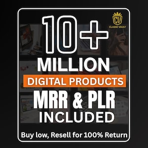 10 Millionen+ Ultimatives PLR MRR Bundle Ideal für passives Einkommen, Plr Mrr Digitale Produkte, Master Resell Rechte, alle unsere PLR Digital Produkte