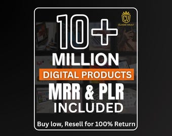 10 Millionen+ Ultimatives PLR MRR Bundle Ideal für passives Einkommen, Plr Mrr Digitale Produkte, Master Resell Rechte, alle unsere PLR Digital Produkte