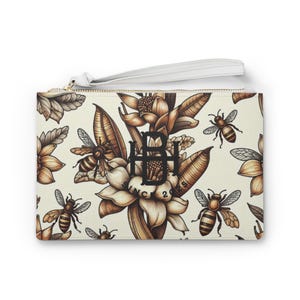 Black is Honey BHPT1 Stylish Bee-Themed Clutch Bag,