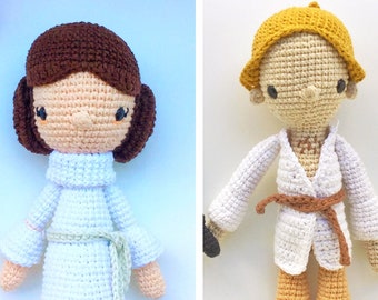 Star Wars Princess Leia and Luke Skywalker Crochet Pattern/Amigurumi
