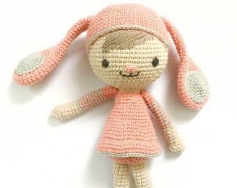 Tini, the rabbit girl-Crochet pattern/amigurumi