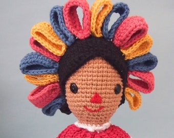 LELÉ the Mexican Doll with Bows Crochet Pattern - Amigurumi