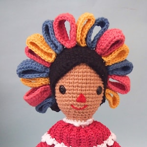 LELÉ the Mexican Doll with Bows Crochet Pattern - Amigurumi