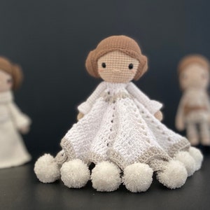 Rebel Princess Lovey/Security blanket crochet amigurumi pattern