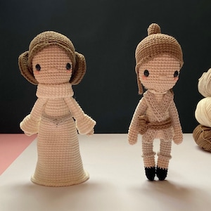 Star Wars Leia and Rey (Pocket size) - Crochet Pattern/amigurumi