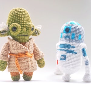 Star Wars MASTER YODA AND R2D2 Crochet Pattern/Amigurumi image 1