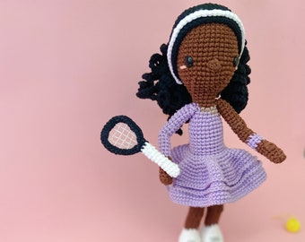 SERENA, the tennis player - Crochet Pattern/amigurumi