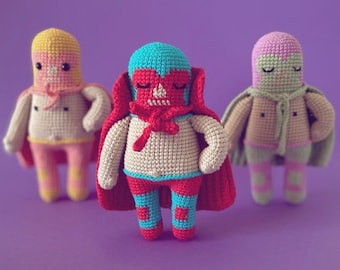 Hurricane Manu the mexican luchador Crochet pattern-amigurumi