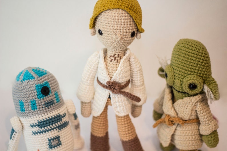 Star Wars MASTER YODA AND R2D2 Crochet Pattern/Amigurumi image 4