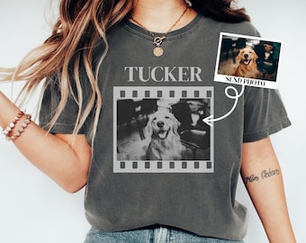 Custom Pet Photo Shirt, Personalized Comfort Colors Pet Shirt, Custom Picture Pet Shirt, Dog Lover Gift, Cat Lover Gift, Pet Loss Gift