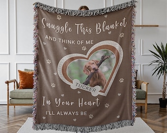 Custom Dog Loss Blanket Dog Memorial Gifts, Pet Loss Keepsake Remembrance Gift For Dog Mom Dad,  Dog Sympathy Bereavement Gifts Dog Owner