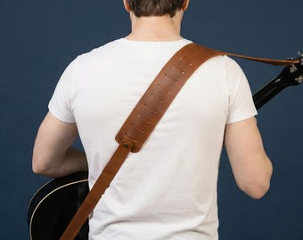 Correa de guitarra personalizada, Correa de guitarra de cuero, Correa de guitarra personalizada, Regalo para guitarristas, Correa de guitarra personalizada, Correa de guitarra acústica