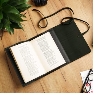 Leather book sleeve, Book cover leather, Book case leather, Book sleeve pouch, Book protector personalized,